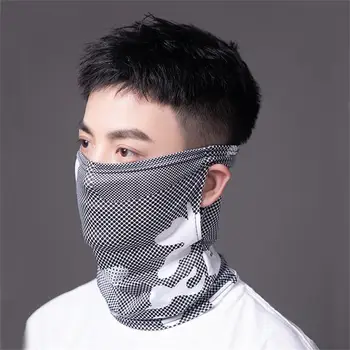 Солнцезащитная вуаль True Ice Silk Солнцезащитная маска для лица Быстросохнущий Ледяной шелковый Солнцезащитный шарф Солнцезащитная маска для ушей Дизайнерская маска