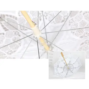 Украшение зонтика Кружевной зонт для фотосъемки Реквизит для свадьбы, Дня рождения 31x38 см