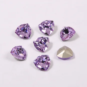 Фиолетовый K9 Crystal Glass Strass 4706 Trilliant Пришивные Стразы Flatback Швейный Бриллиант Для Нейл-арта Craft Dress Jewelry