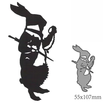 Штампы для резки металла вырежьте форму для штамповки животных, украшения в виде кролика, альбом для вырезок, трафареты для ножей для рукоделия, трафареты для перфорации лезвий